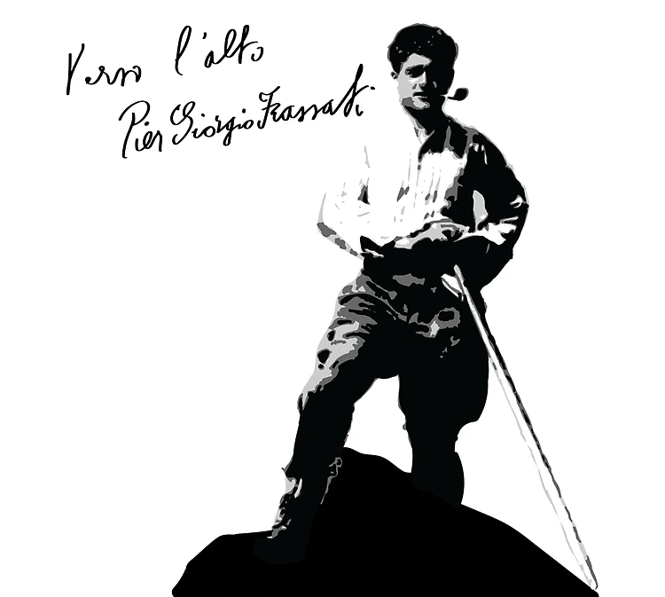 Pier Giorgio Frassati on a mountain